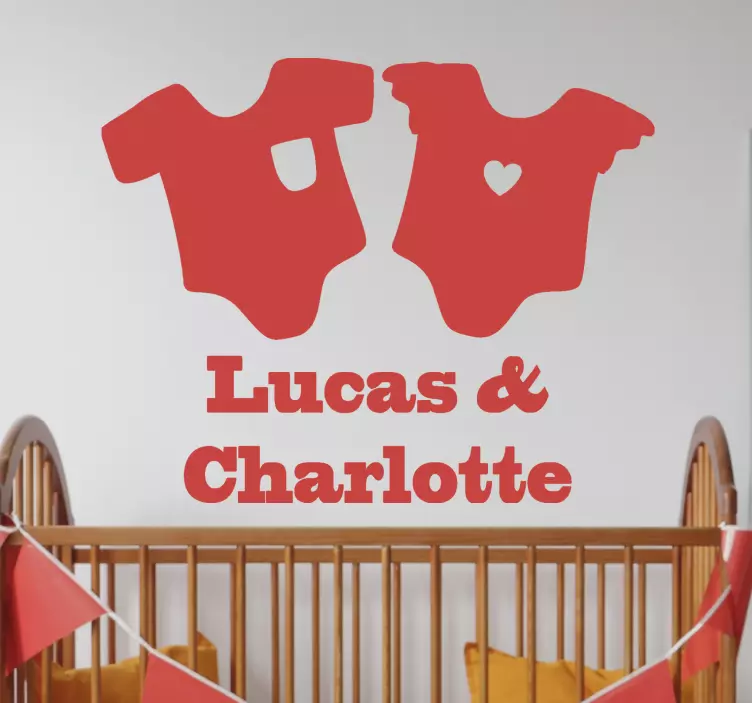 „gemini“ su pavadinimu darželio sienos lipdukas - „Tenstickers“