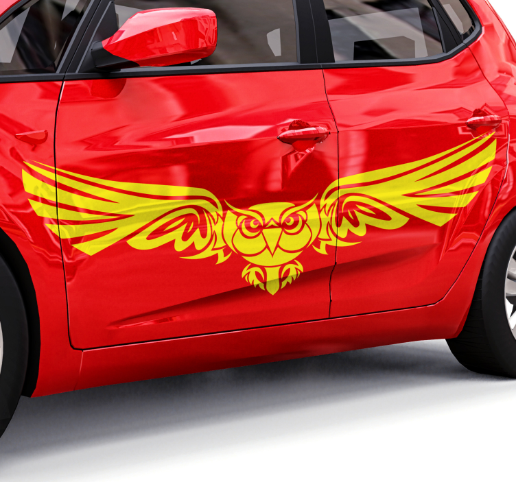 Genties pelėdos automobilio vinilo lipdukas - „Tenstickers“