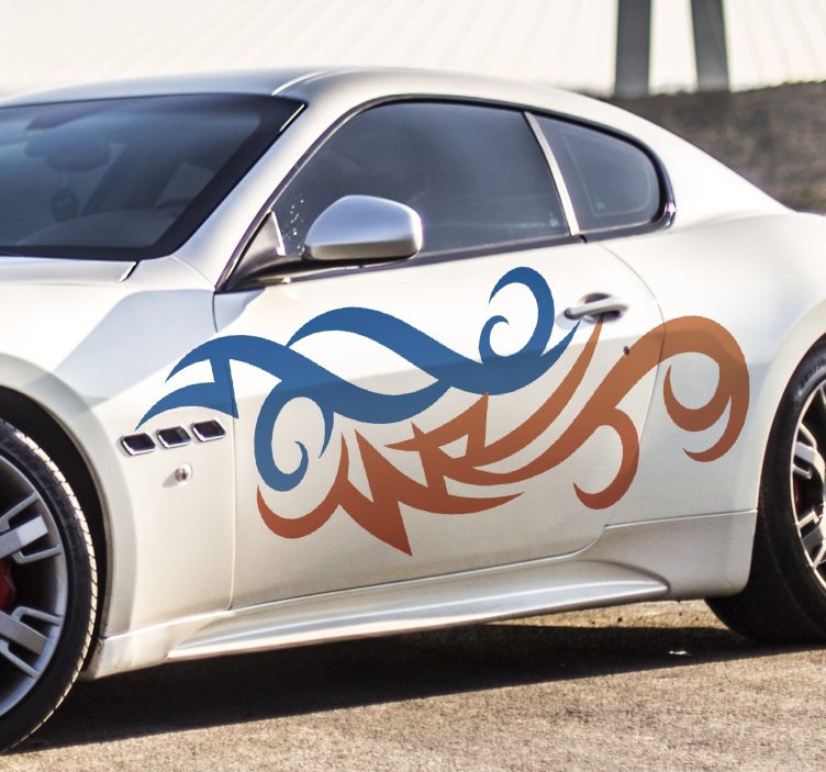 Genčių spalvingų liepsnų automobilio lipdukas - „Tenstickers“