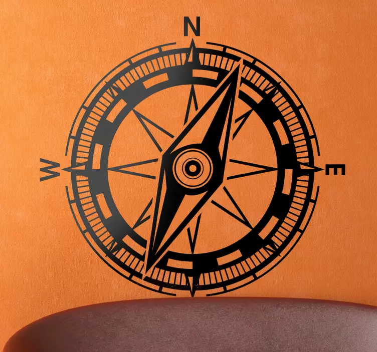 Geografinio kompaso sienos lipdukas - „Tenstickers“
