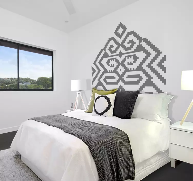 Geometrinio rašto motyvas galvoslovės lipdukas - „Tenstickers“