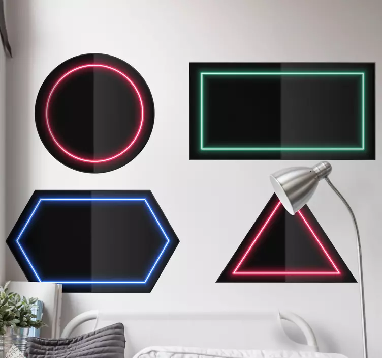 Geometrinis lipdukas neoninės formos akcentai - „Tenstickers“