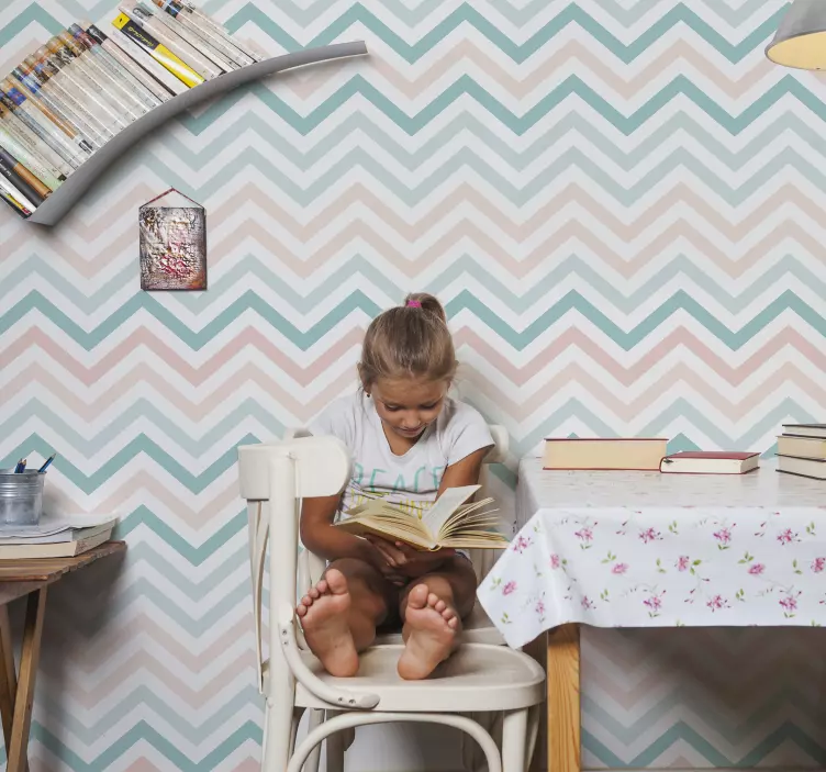 Geometrinis lipdukas su chevrono raštu - „Tenstickers“