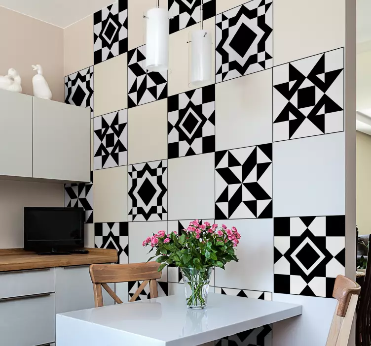 Geometrinių plytelių vinilo lipdukas - „Tenstickers“