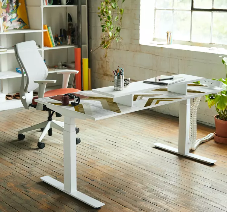 Geometrinis ševronas stalui lipdukas biurui - „Tenstickers“