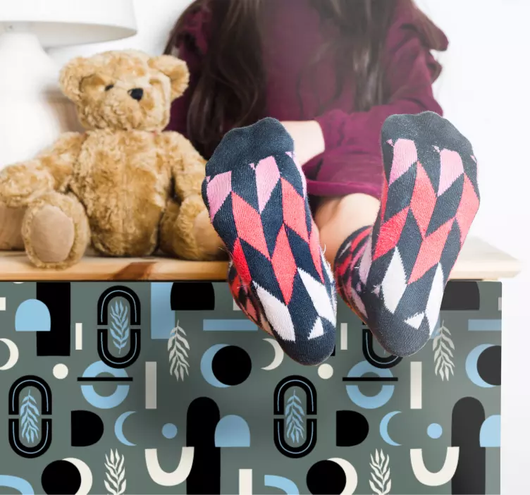 Geometrinių raštų užvalkalas geometrinis lipdukas - „Tenstickers“