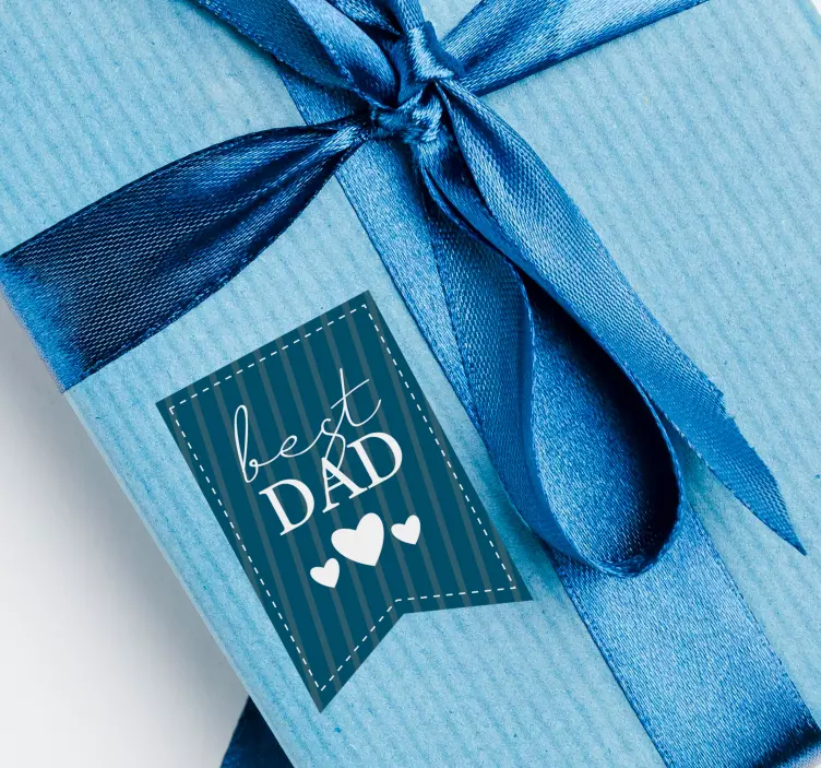 Geriausio tėvo etiketės vinilo lipdukas - „Tenstickers“