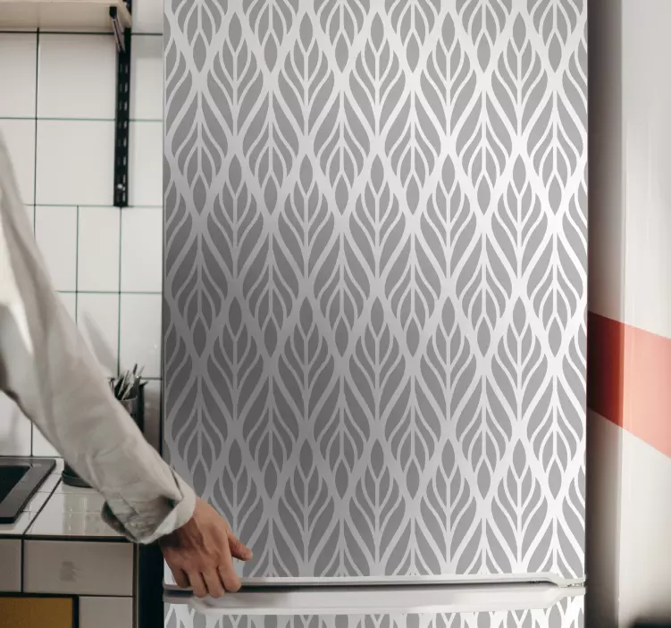 Grakštūs lapų motyvai šaldytuvo lipdukas - „Tenstickers“