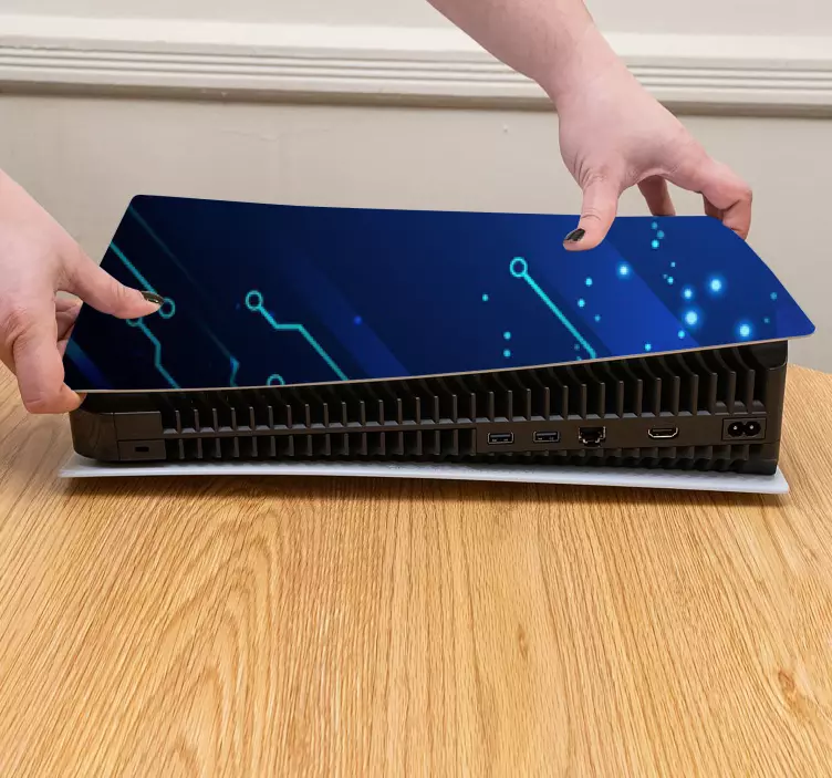 Mėlynos grandinės modelis PS5 lipdukas - „Tenstickers“