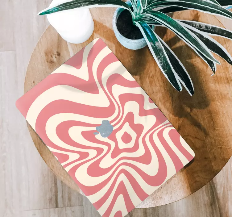 Groovy wave abstraktus sienos lipdukas - „Tenstickers“