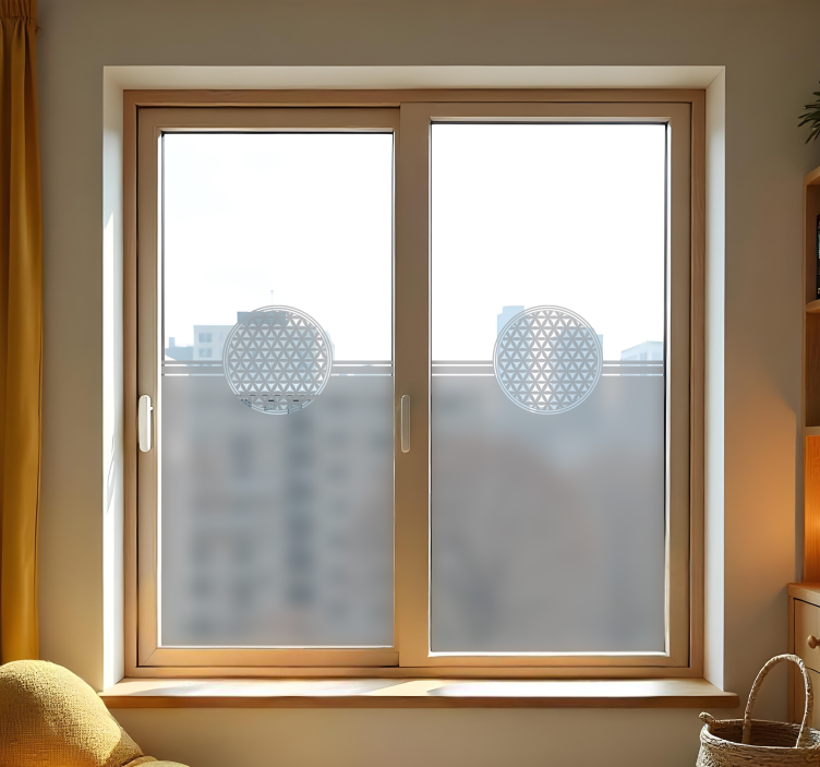 Gyvenimo gėlė mandala lipdukas ant stiklo - „Tenstickers“