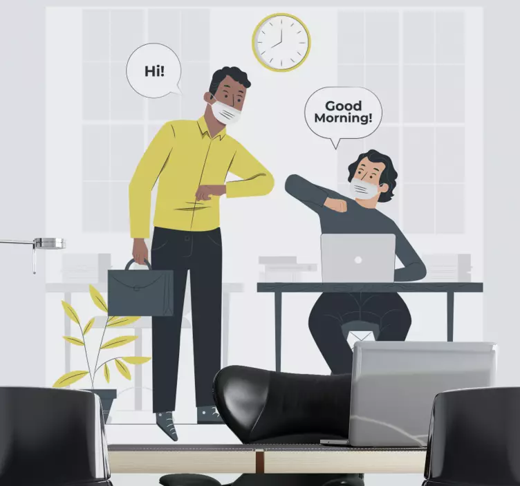 Gyvūnų lipdukas biuro rytiniai pasveikinimai - „Tenstickers“