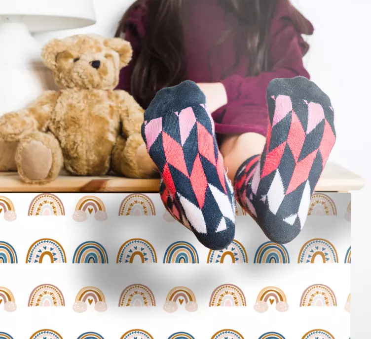 Gyvūnų lipdukas mielu vaivorykštės raštu - „Tenstickers“