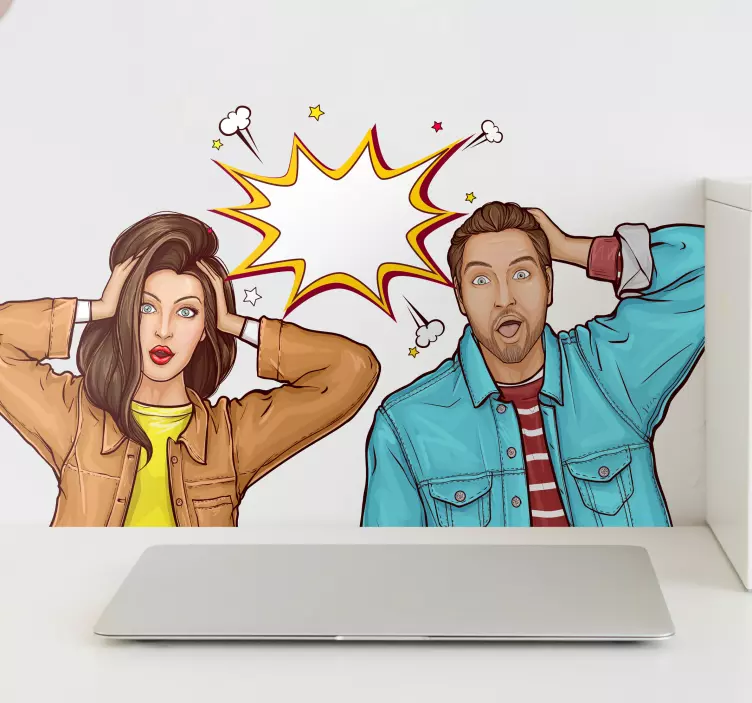 Gyvūnų lipdukas nustebusių personažų išraiška - „Tenstickers“