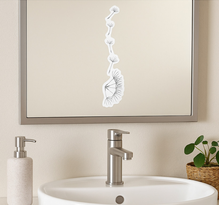 Gyvūnų lipdukas pūkuotų pienių sėklų skrydis - „Tenstickers“