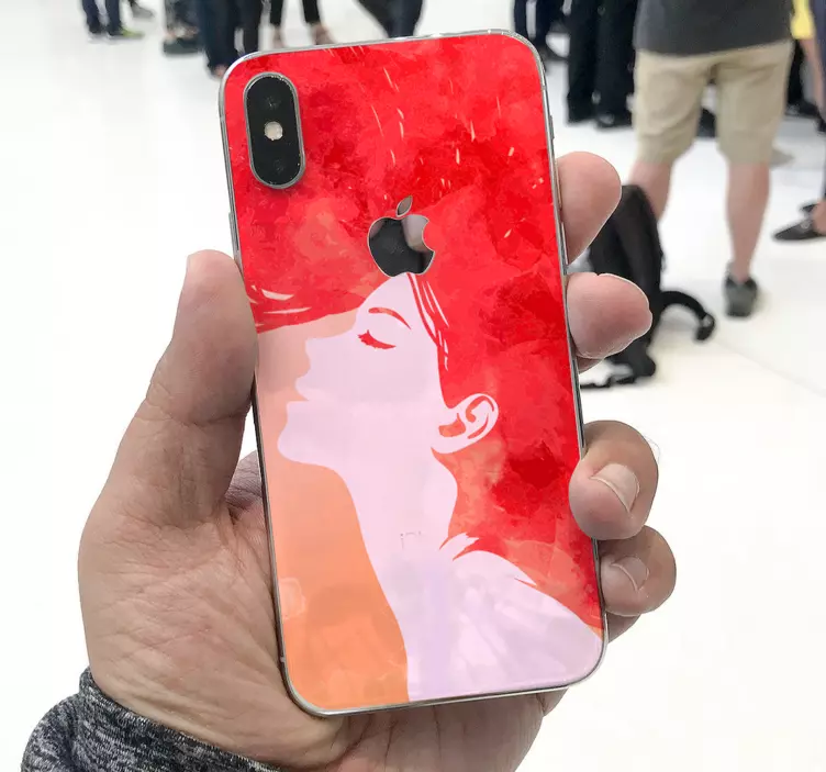 Gyvūnų lipdukas raudona moters siluetas - „Tenstickers“