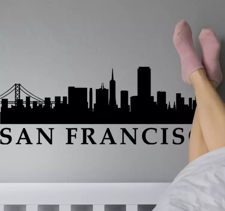 Gyvūnų lipdukas san francisko miesto panorama - „Tenstickers“