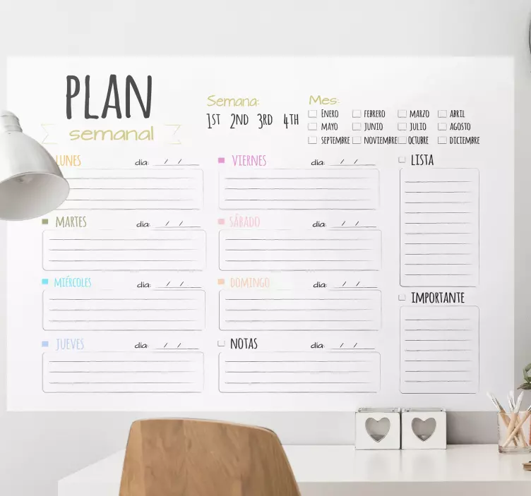Gyvūnų lipdukas savaitiniam planavimo grafikui - „Tenstickers“