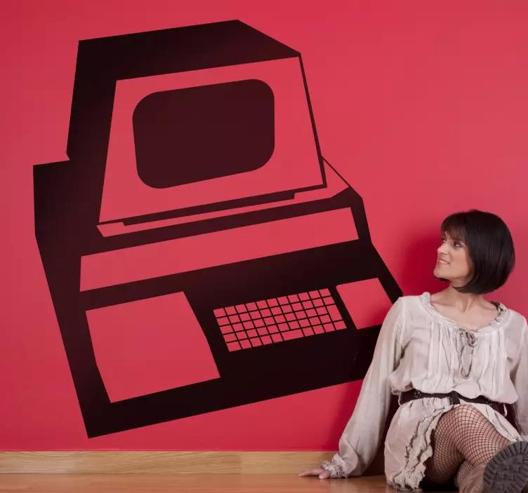 Gyvūnų lipdukas senovinių kompiuterių menui - „Tenstickers“