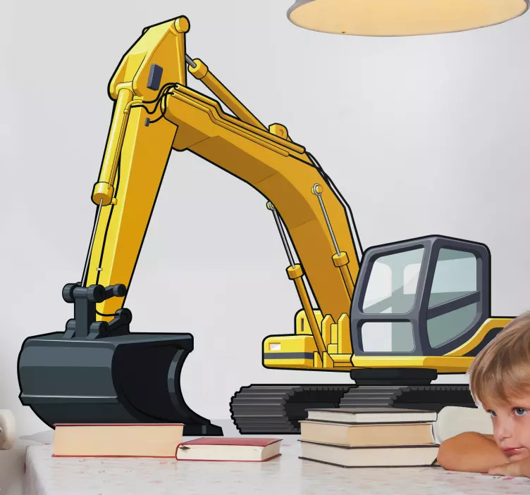 Gyvūnų lipdukas statybinių mašinų iliustracijoms - „Tenstickers“
