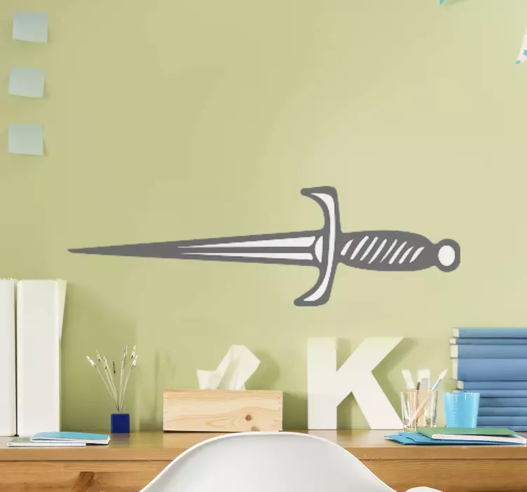 Gyvūnų lipdukas stilizuoto durklos kontūro - „Tenstickers“