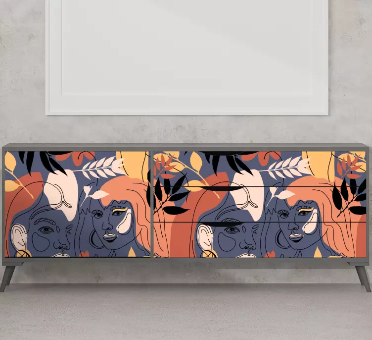 Gyvūnų lipdukas stilizuotų veidų raštu - „Tenstickers“