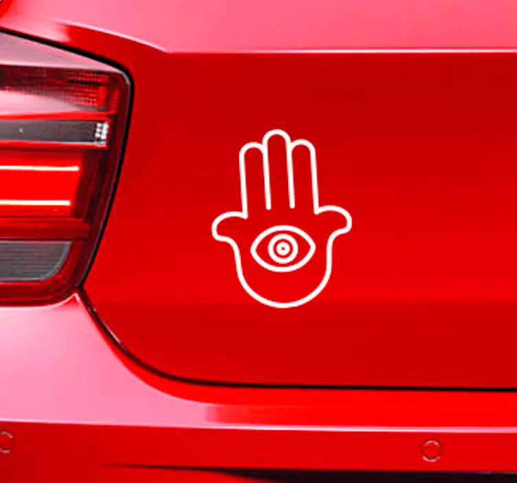 „hamsa“ simbolio dvasinio automobilio animuotasis paveiksliukas - „Tenstickers“