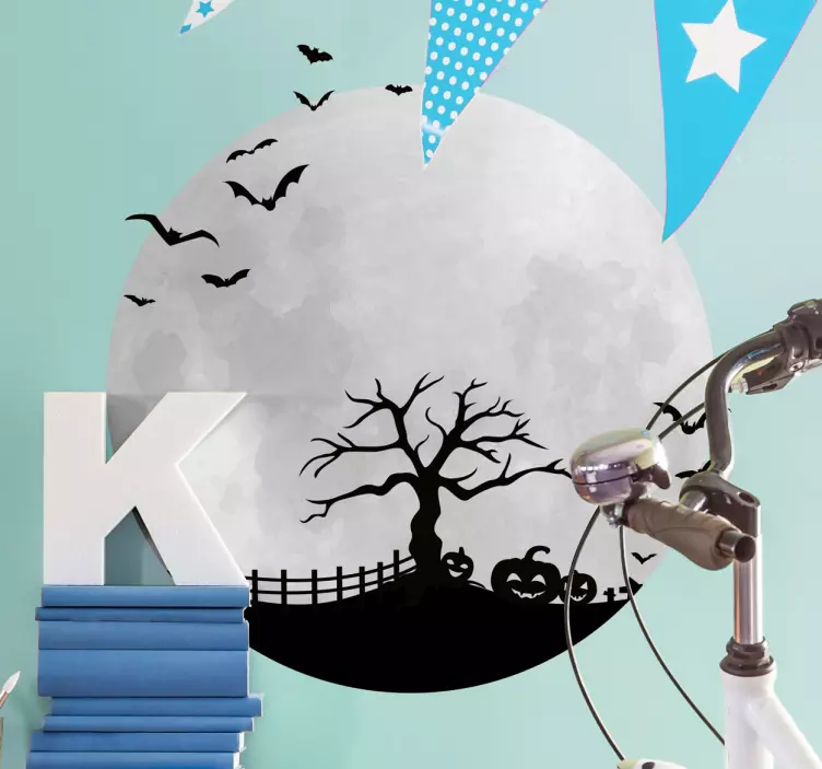 Helovino mėnulio teroro animuotasis paveiksliukas - „Tenstickers“