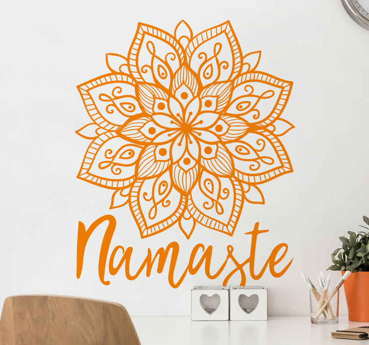 Hindu mandala namaste gėlių sienos lipdukas - „Tenstickers“