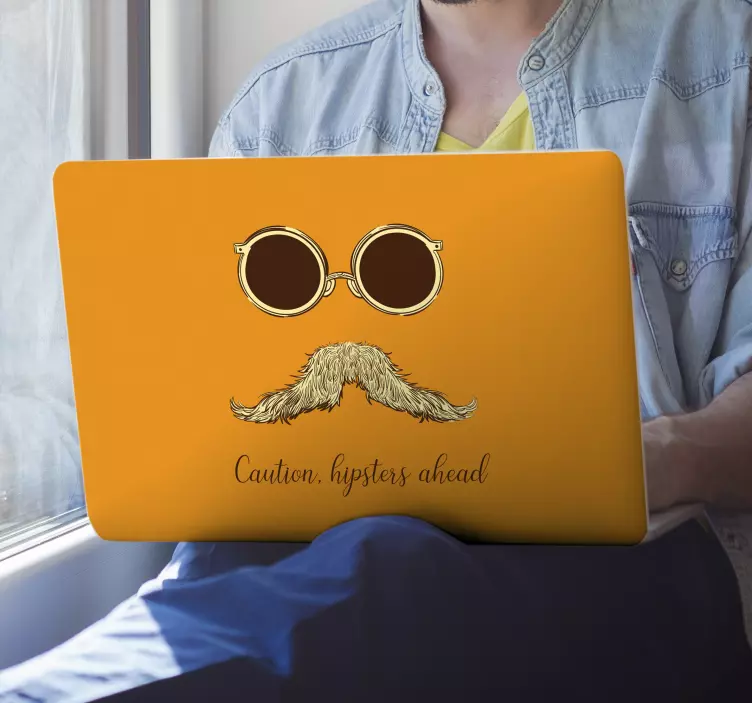Hipster stiliaus koncepcija nešiojamieji kompiuteriai - „Tenstickers“