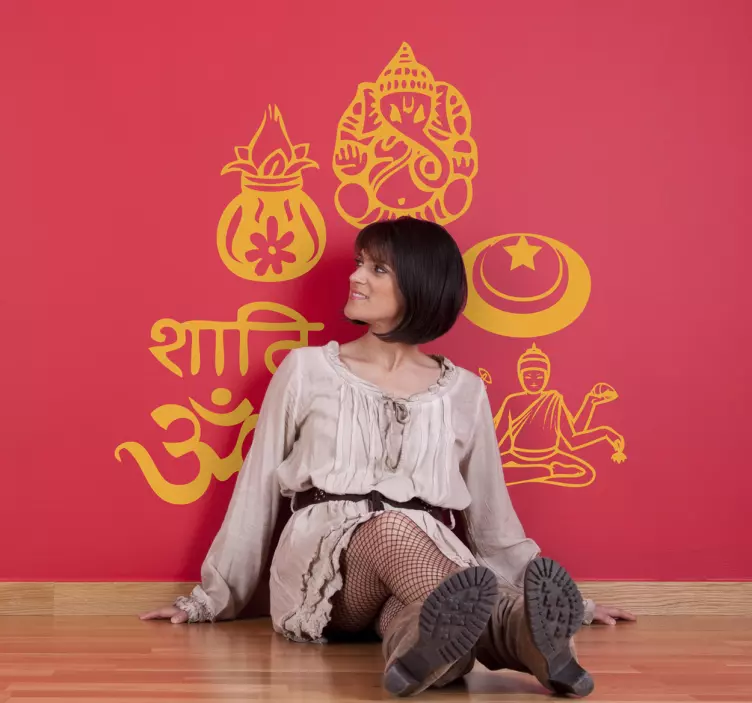 Indų simbolių lipdukai - „Tenstickers“