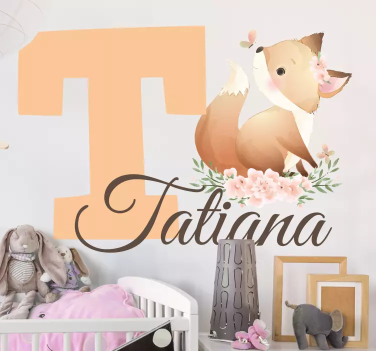 įnoringas lapės motyvas lipdukas vaikams - „Tenstickers“