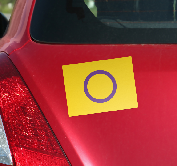 Interseksualumo vėliava automobilio lipdukas - „Tenstickers“