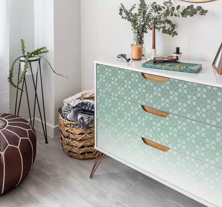 Gėlių išblukimo raštas baldų lipdukas - „Tenstickers“