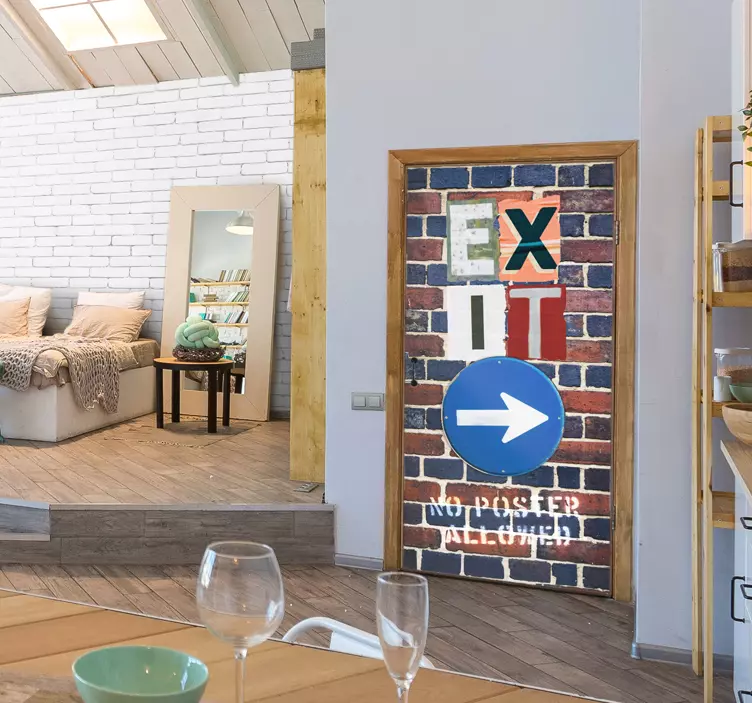 Išvažiavimo ženklo miesto sienos lipdukas - „Tenstickers“