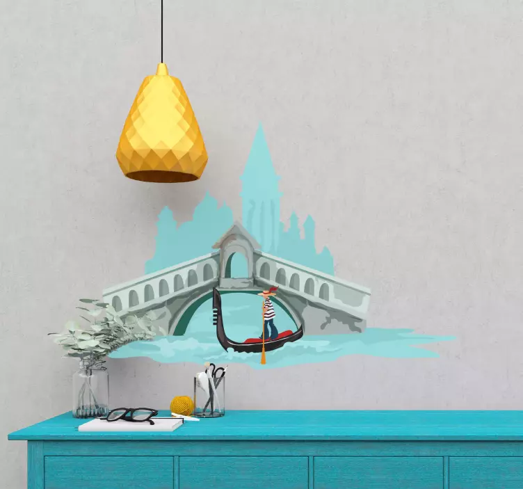 Italijos gondolos šalies lipdukas - „Tenstickers“