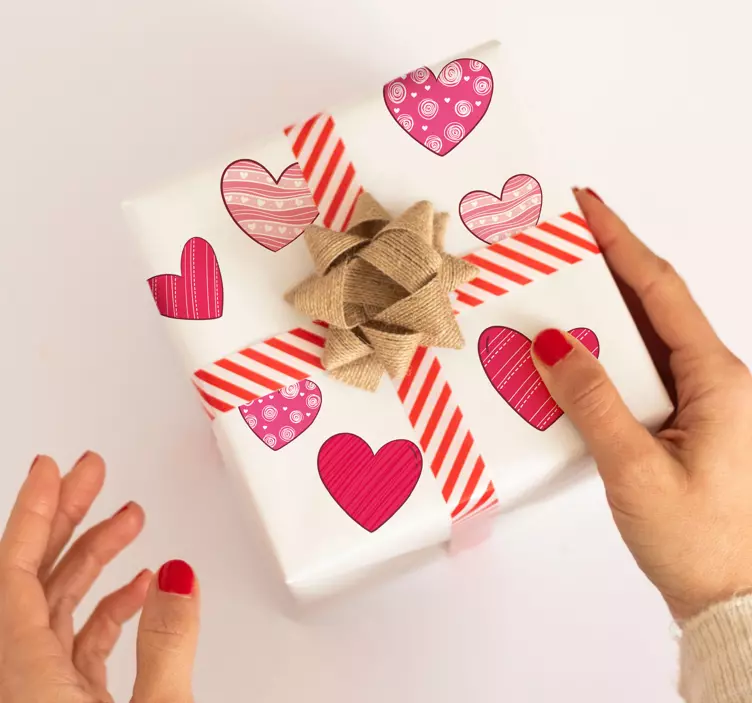 Valentino dienos širdelių asorti valentino dienos lipdukas - „Tenstickers“