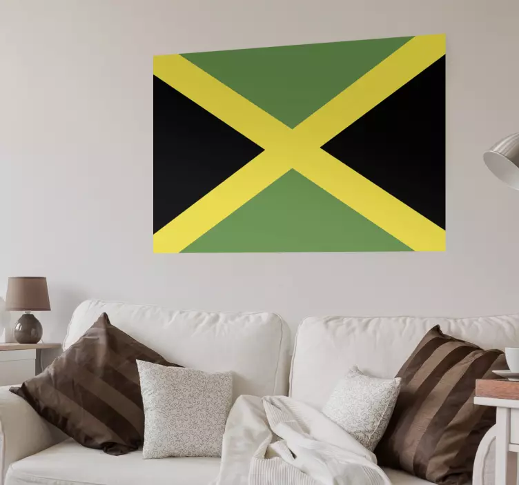 „jamaica“ vėliavos sienos lipdukas - „Tenstickers“