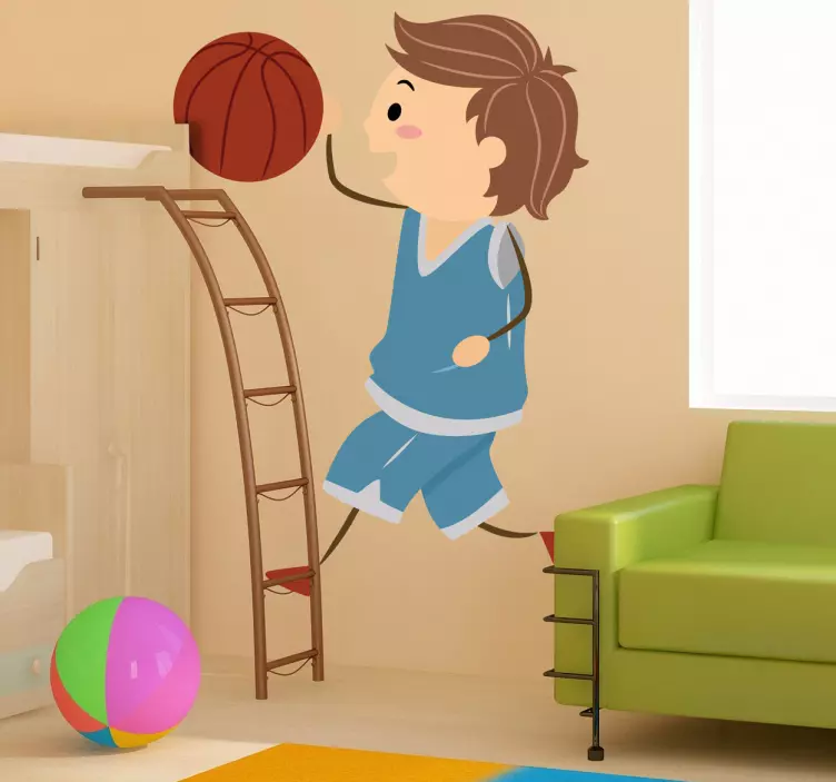 Jauno krepšininko vaikų lipdukas - „Tenstickers“