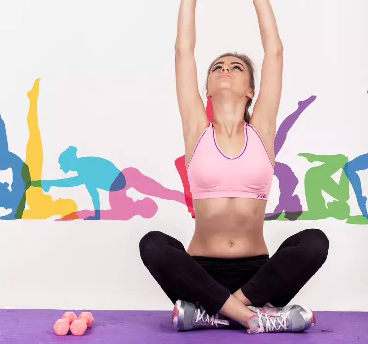 Jogos pozicijos gyvenamojo kambario sienų dekoravimas - „Tenstickers“