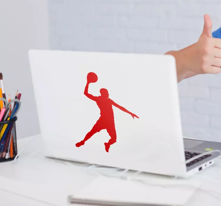 "Jumpman" siluetas laptopo lipdukas - „Tenstickers“