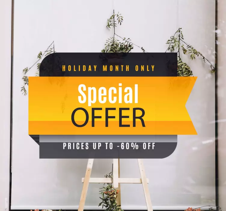 Juodas penktadienis - specialaus pasiūlymo lango lipdukas - „Tenstickers“