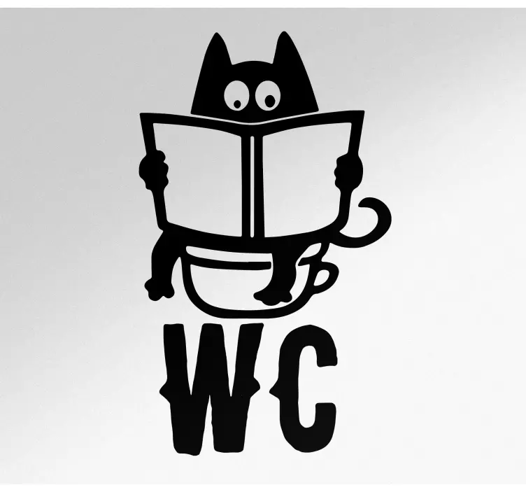 Juokingas wc iliustracijos durų lipdukas - „Tenstickers“