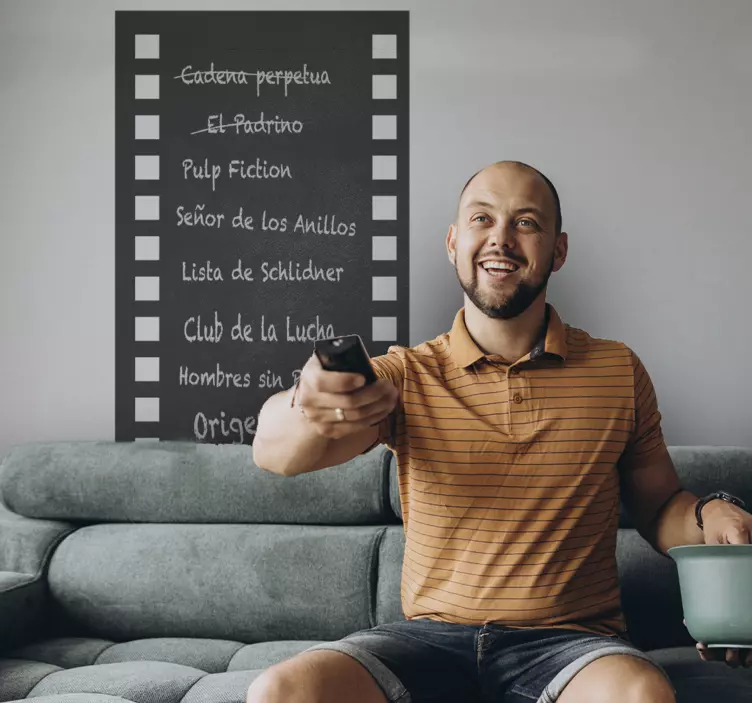 Filmų juostos lentos užrašas ant lipduko - „Tenstickers“