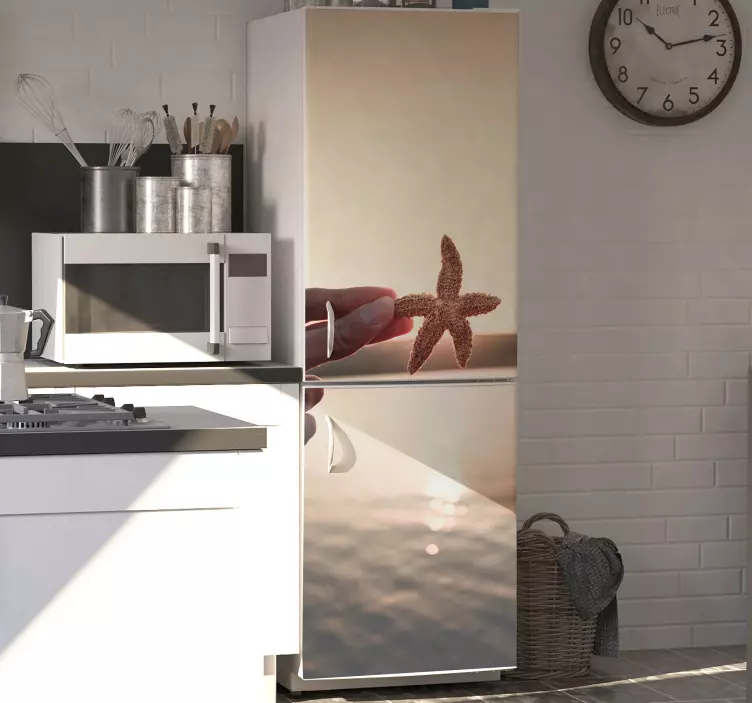 Jūros žvaigždės saulėlydžio šaldytuvo lipdukas - „Tenstickers“