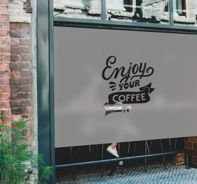 Jūsų logotipas permatomoje parduotuvės langų lipdukas - „Tenstickers“