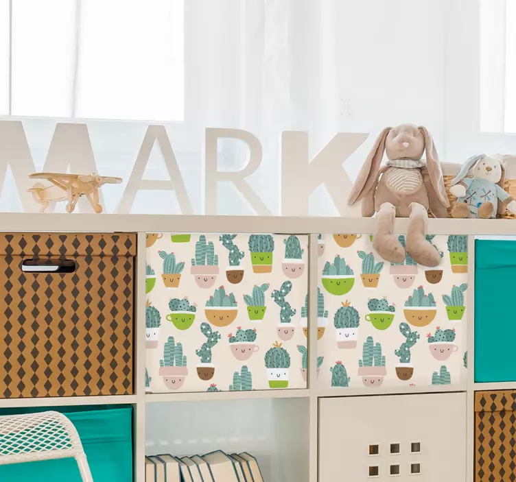 Kaktusų vazonų baldų lipdukas - „Tenstickers“