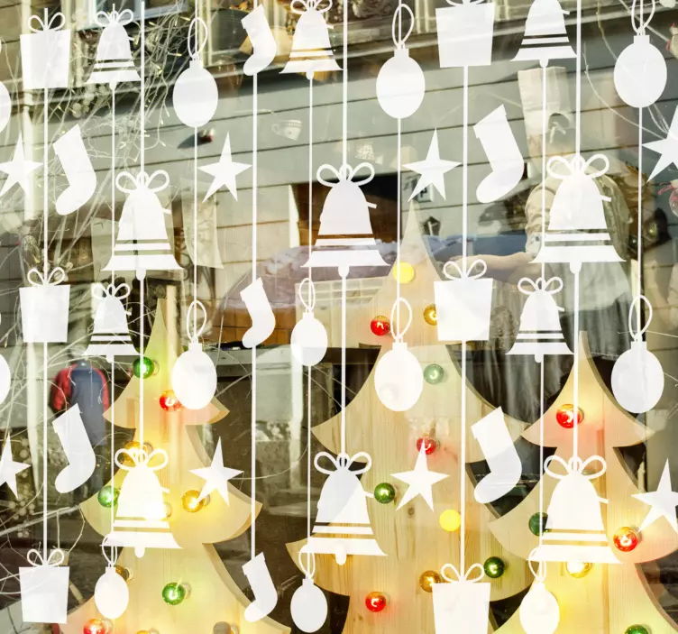 Kalėdinių kojinių kalėdinis lipdukas - „Tenstickers“