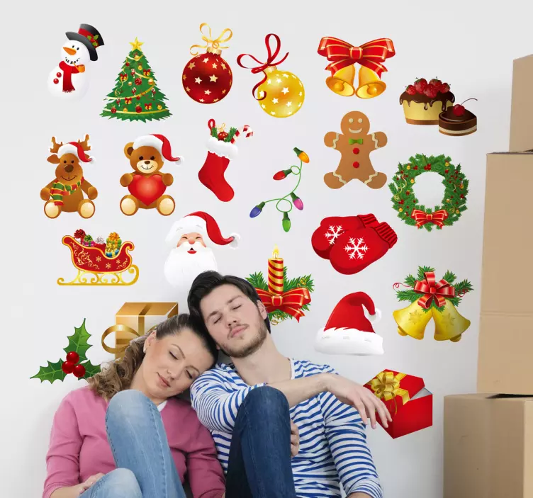 Kalėdinių dekoracijų lipdukai - „Tenstickers“