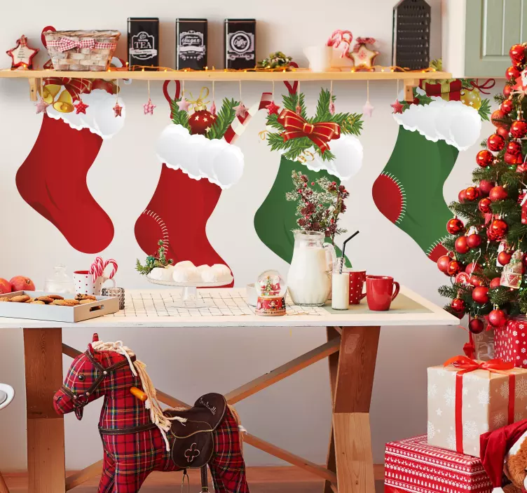 Kalėdinių kojinių lipdukas - „Tenstickers“